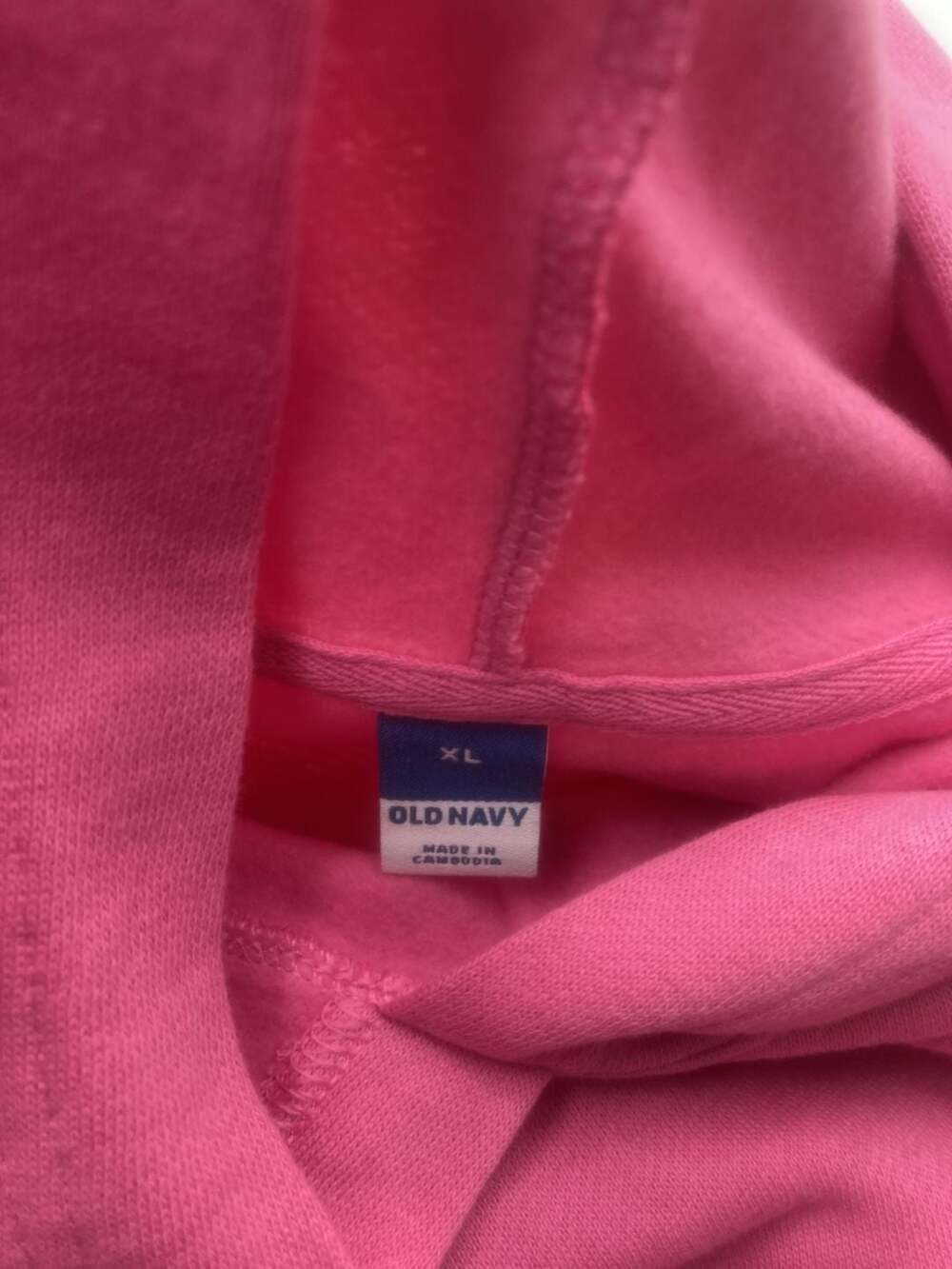 Old Navy Women's Cropped Pullover Hoodie in Pink, Size XL - Picture 3 of 6